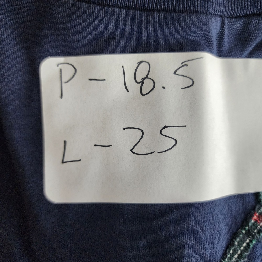 Polo Ralph Lauren Boys XL 18-20 Big Pony Plaid Patchwork Long Sleeve Navy Shirt - Picture 6 of 7